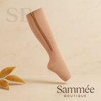 Sammée™ SculptZip — Meias de Compressão (Ponta Aberta)