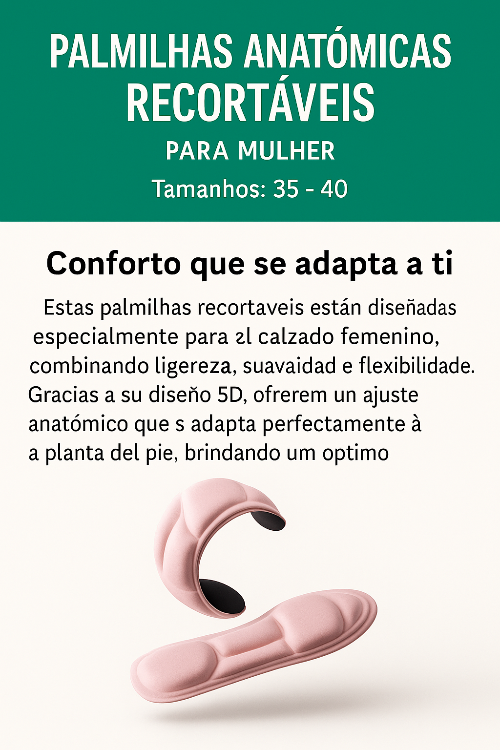 Palmilhas Anatómicas Recortáveis 5D™