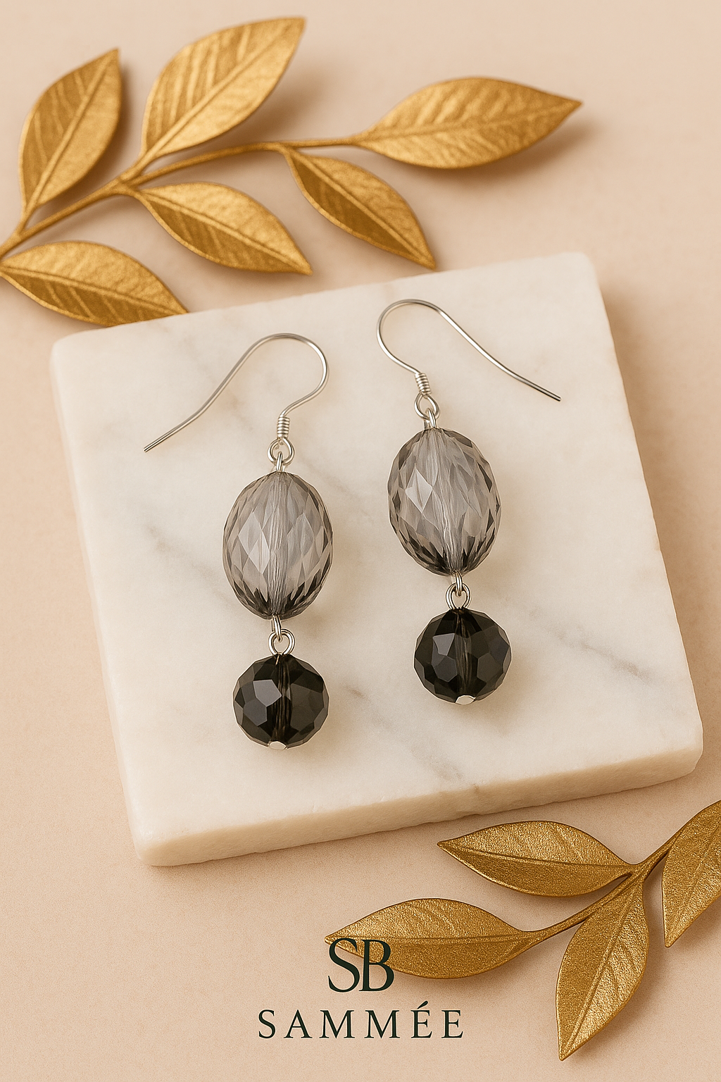 Brincos Élégance Cristal Noir™